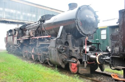 BB 52 7594 2-10-0 w/ rebuilt tender, another German war loco