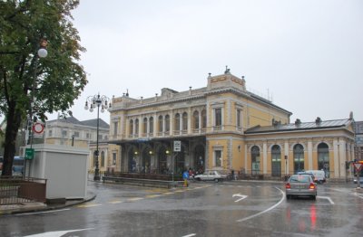 Trieste Centrale depot in a monster downpour