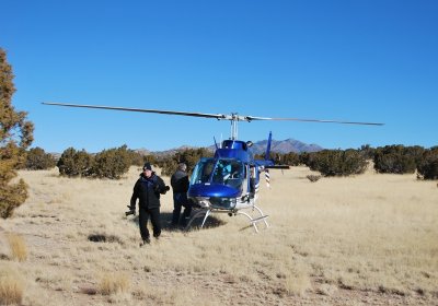 taking a break on the North Rim of Abo Canyon