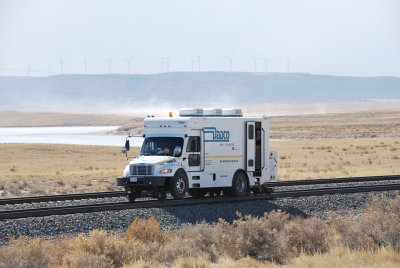 track inspection truck and open country