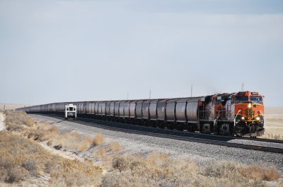 m.o.w. truck and worm train