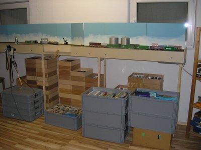 boxes full with rolling stock