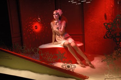 Window display at Saks Fifth Ave