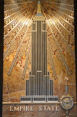 Wall mural at Empire State Building