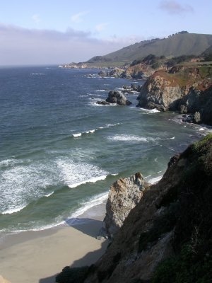 The Big Sur - from Highway 1, California.