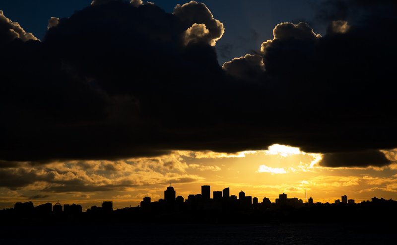 North Sydney skyline at sunset
