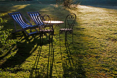 Chairs at dawn