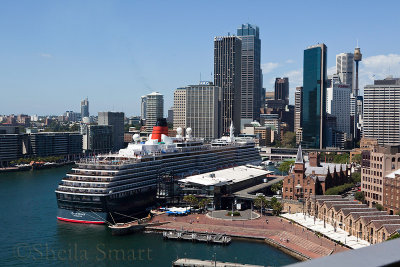 Queen Victoria cruiseliner moored at International Passenger Terminal