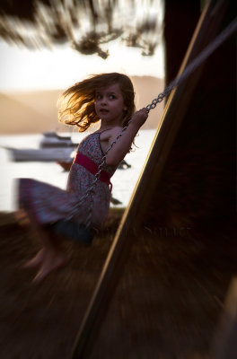Girl on swing