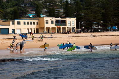 Surfing lesson at Collaroy Beach