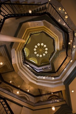 Spiral staircase at hotel