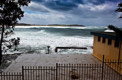Dee Why surf club with storm