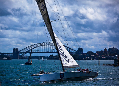 Yacht Loyal sailing on Sydney Harbour