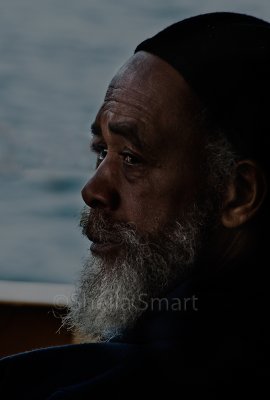 African man on ferry