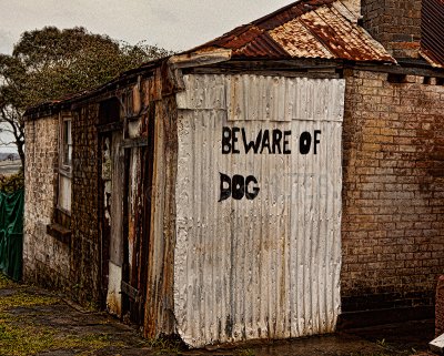 Beware of dog at Milton