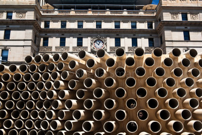 Art tubes at Customs House Square, Sydney