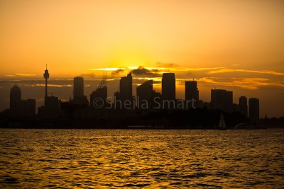 Sydney sunset skyline