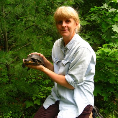 Julie with a Blandings Turtle