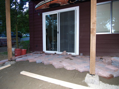 initial setting of pavers
