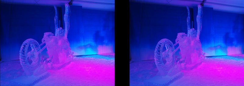 Stereoscopic View of an Ice Sculpture