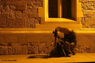 Neil (Nordic) sets up a night shot.