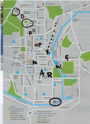 Main Map with locations marked