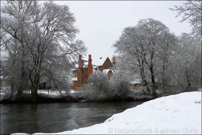 Mapledurham House in Snow