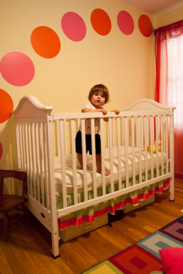 Ava Rae in her crib