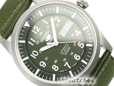 SEIKO 5 SPORTS AUTO SNZG11 SNZG09J1 GREEN NYLON JAPAN MD