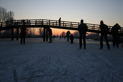 schaatsen op de Hennipsloot 2009