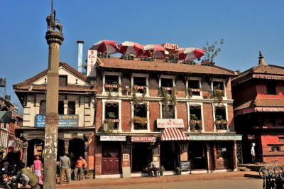 Cafe du Temple in the old Buddhist town of Patan.
