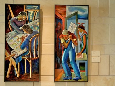 Eugene Jesse Brown's work at the Fred Jones, Jr. Museum of Art in Oklahoma City