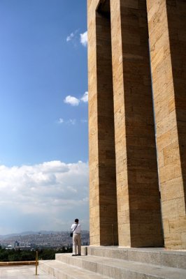 Taking a photo of Ankara from Ataturk's Mausoleum.