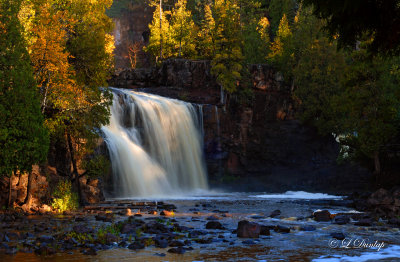 22.1 - Gooseberry Lower Falls, With Early Sunlight Glow