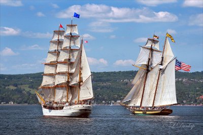 Tall Ships TS17: Barque Europa And Pride Of Baltimore II Along Duluth Shore