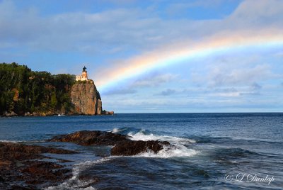 29 - Split Rock Lighthouse And Partial Rainbow
