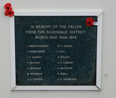 Those Fallen in Silverdale District 1939-1945.