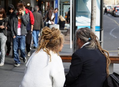 Bad hair day in Queen Street.