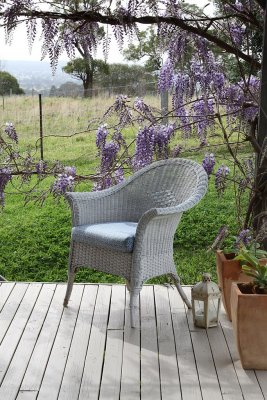 Cane Chair, Veranda, Mount View Cottage.