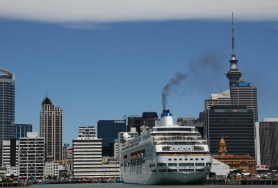 Pacific Pearl docked in Auckland City today.