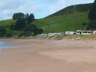 Camping at Tauranga Bay Northland.