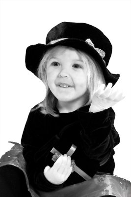 Lily in the studio