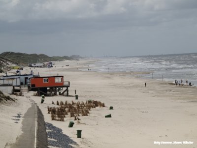 Vanaf het begin van de Hondsbosse zeewering, in zuidelijke richting