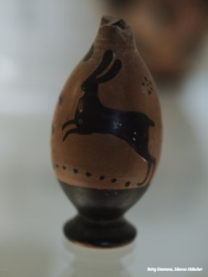 Small bottle with hare