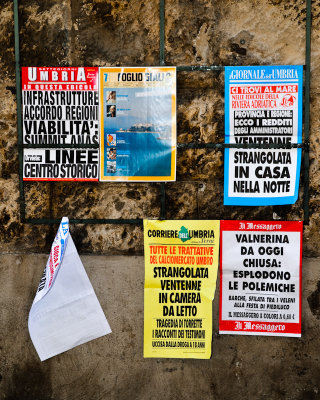 Posters, Orvieto, Umbria, Italy
