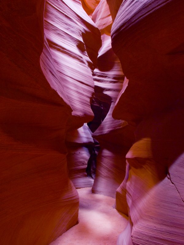 Upper Antelope Canyon - slot canyon - you can see the floor in this image