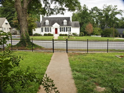 New fence and gate from front porch