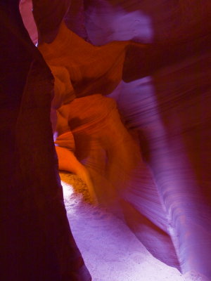 Upper Antelope Canyon - slot canyon - you can see the floor in this image