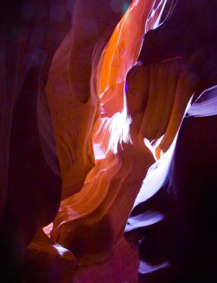 Upper Antelope Canyon - slot canyon - looking toward the top