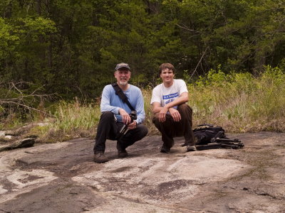 This is me and Philip on the Blue Ridge escarpment bald